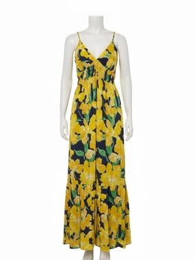 Hutch Yellow Tulip Floral Maxi Dress | Size XS | NWT